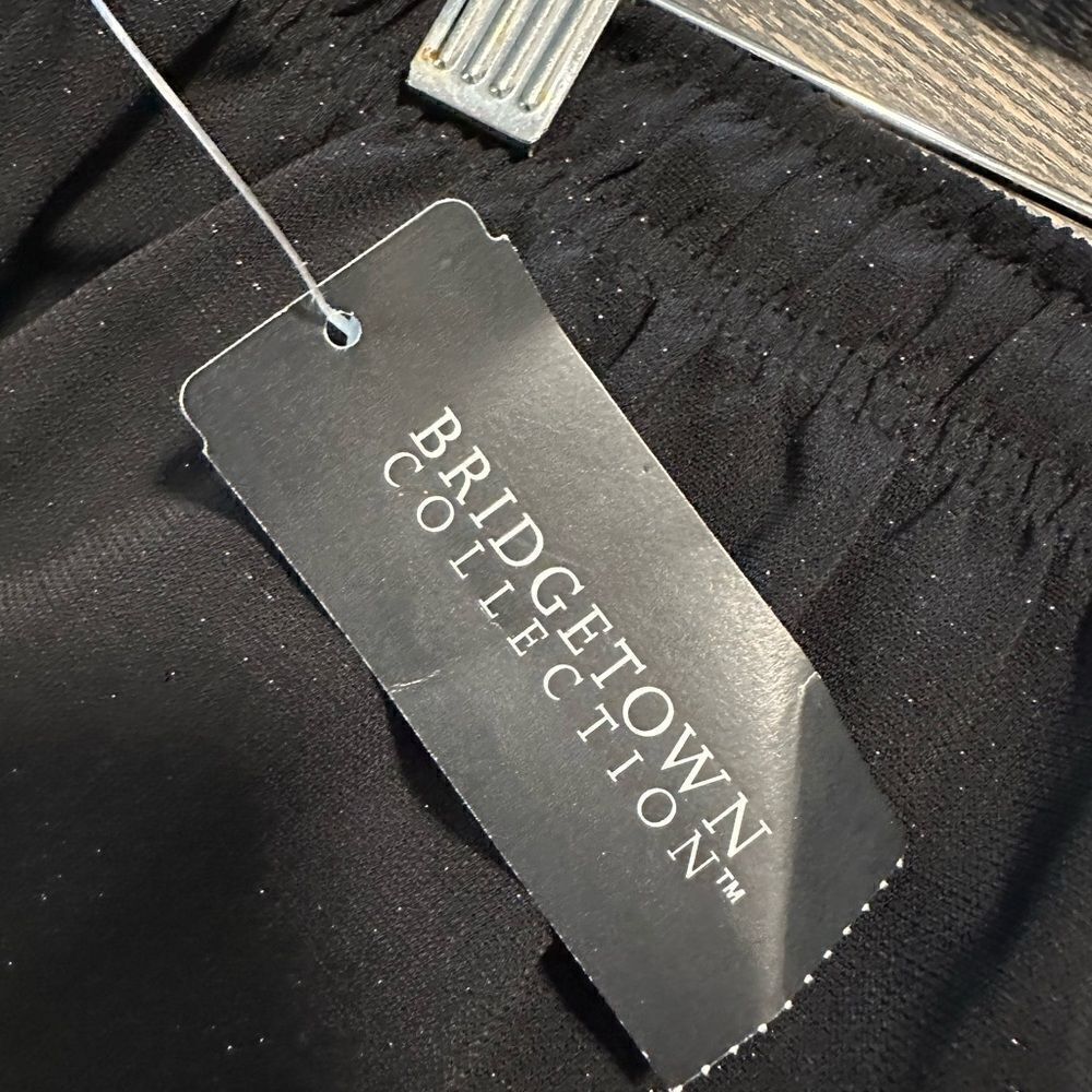 Bridgetown Collection pull on drawstring black pants sparkle size small NWT - Picture 4 of 6